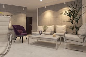 do 3d interior design for living room, bedroom, and office with renderings