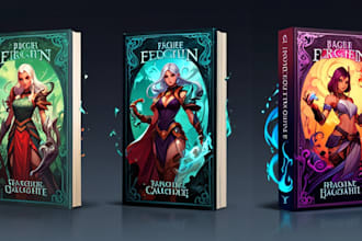 do book cover design, kindle book cover, fantasy e book cover