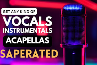 separate the vocals, drums and instrumentals professionally