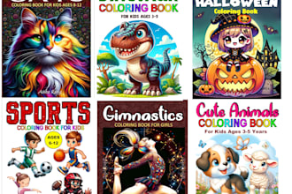 create custom coloring book illustrations for kids