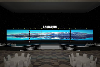 do stunning photo realistic events stage designs