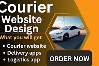 courier delivery  website with UI ux design for shipping and logistics