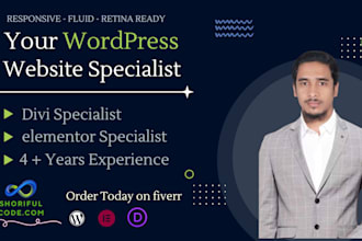 elementor and divi expert,  figma to wordpress conversion
