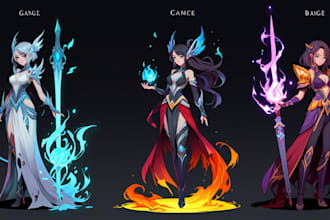 draw your character concept art according to your fantasy