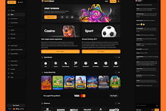 develop igaming website, sport bet website, slot, blackjack, crash game, bet web