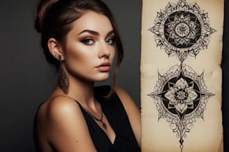 make you a traditional old school tattoo style design