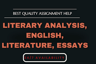 write english literature, literary analysis, poetry, movie review and play