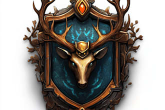 create a awesome rpg fantasy or sci fi logo for you