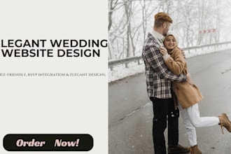 custom responsive wedding event rsvp  website design