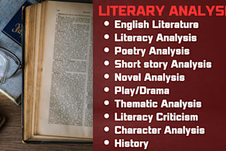 do english literature, literary analysis, edit grammar, essays, and poetry