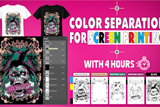 do color separation for silk screen printing