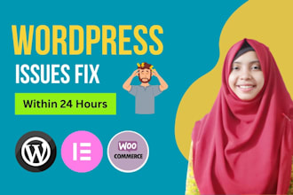 fix wordpress website error, issues, bugs fix in 24 hours