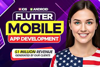 I will do flutter mobile app development, flutter developer, android ios app developer
