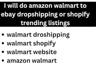 do amazon walmart to ebay dropshipping or shopify trending listings