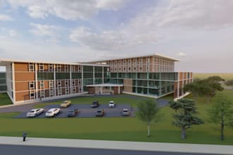 create large scale architectural 3d model and landscaping