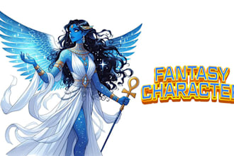 draw d and d, fantasy character or sci fi illustration, dnd and concept art