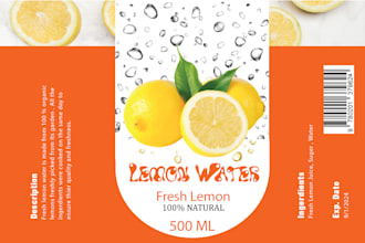 design your label design with in 24 hours