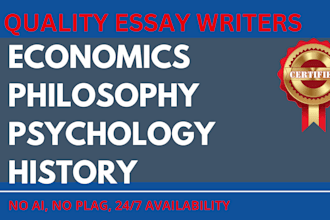 write essays, summaries, philosophy, psychology, history, economics apa paper