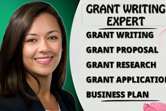 do grant writing, business plan writer, pitch deck, startup plan, grant proposal