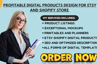 etsy digital product store creation etsy seo listings etsy digital products shop