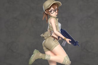 port 3d model file into dayz, nsfw character,bake texture, rigging set up in ue5
