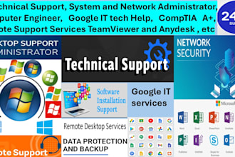 be your IT technical support for windows, servers, laptop, software remotely