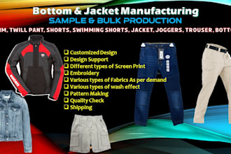 do manufacturing denim jackets joggars etc as per demand