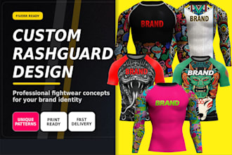 design custom MMA bjj rash guard for sublimation