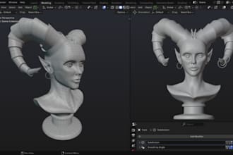 3d sculpting 3d head bust model 3d model printing 3d full body sculpting