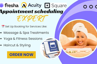 set up and optimize your fresha, acuity, vagaro, or square appointments system