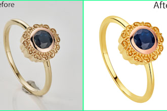do high end jewelry retouching and professional product photo editing