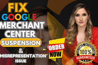 fix google merchant center suspension, shopping ads and misrepresentation