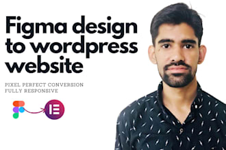convert figma design to wordpress website using elementor or code