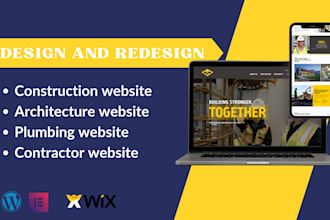 create a responsive wordpress website for plumbers, contractors, or builders
