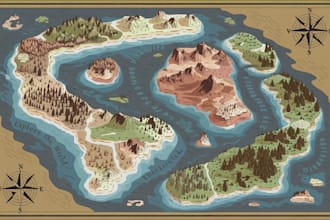 draw a unique vector or isometric map