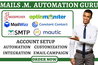 setup mailwizz optinmonster constant contact woodpecker cold email smtp mautic