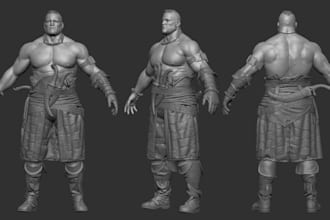 sculpt custom 3d printable warhamme,3d toy,pbr texture,3d miniatre,days,rig