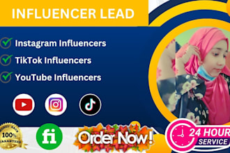 find influencer leads with emails instagram, youtube, tiktok