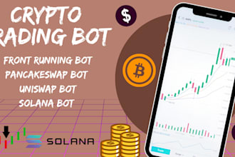 develop pancakeswap trading bot, uniswap crypto bot, solana front running bot