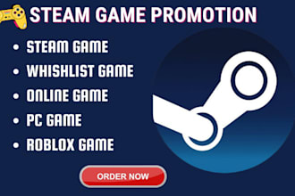 increase steam game wishlist, steam game promotion, steam game marketing sales
