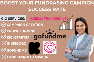 create crowdfunding campaign creation promotion for non profit charity gofundme