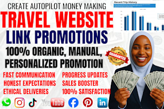 promote travel affiliate website link and payout for passive income