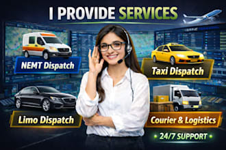 provide dispatch services to taxi,nemt,limo,courier  logistics