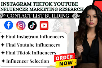 find the best instagram tiktok youtube influencer list for influencer marketing