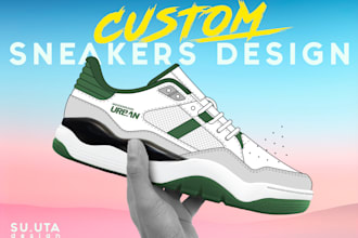 make a custom sneakers shoes design for your business