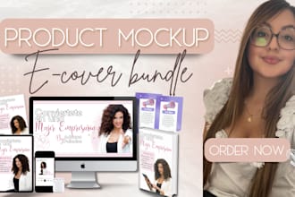 design digital product, ecover, and course bundle mockups