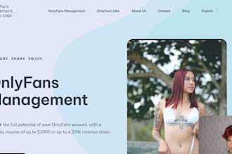 design onlyfans agency website, onlyfans agency and management website