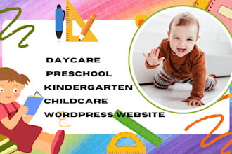 kindergarten website daycare preschool childcare children school website