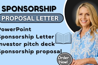 write and design sponsorship proposal, sponsorship letter, donation letter