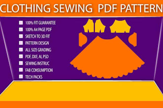 make digital sewing  pattern lingerie item